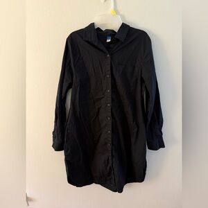 Old Navy Classic Black Button-Up Dress